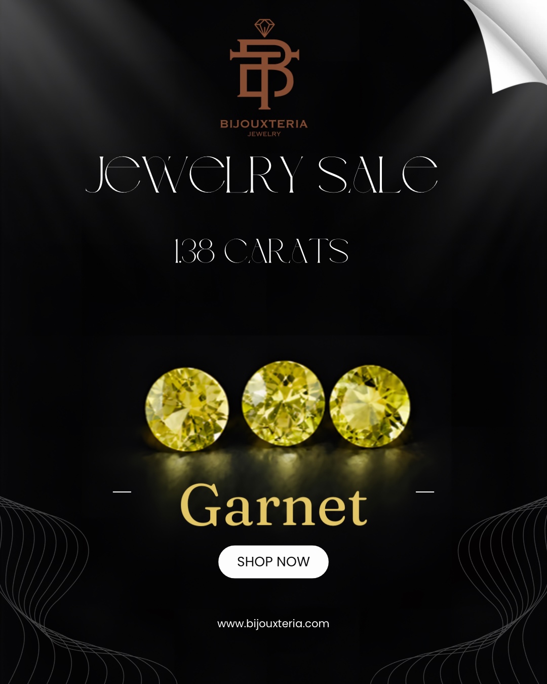 1.38 ctw Certified Natural Mali Garnet Trio Set - Vivid Yellow-Green Round Brilliant Cut (GFCO Swiss Certified)
