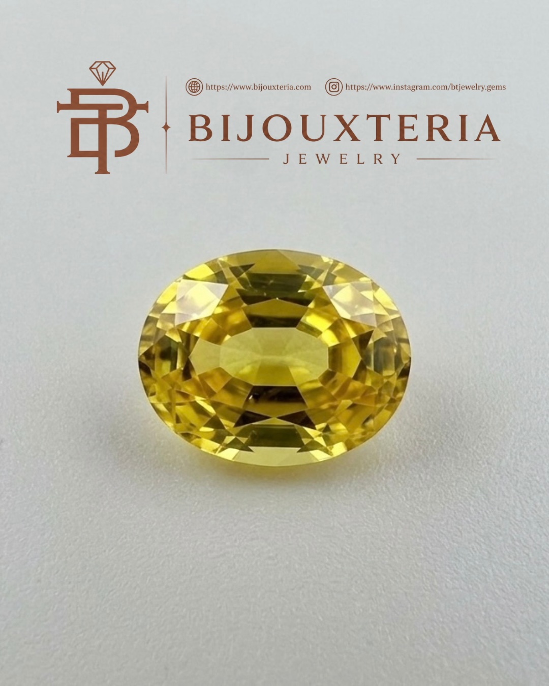 1.66-Carat Certified Natural Yellow Sapphire - Luminous Golden Yellow Oval Cut (GFCO Swiss Certified)