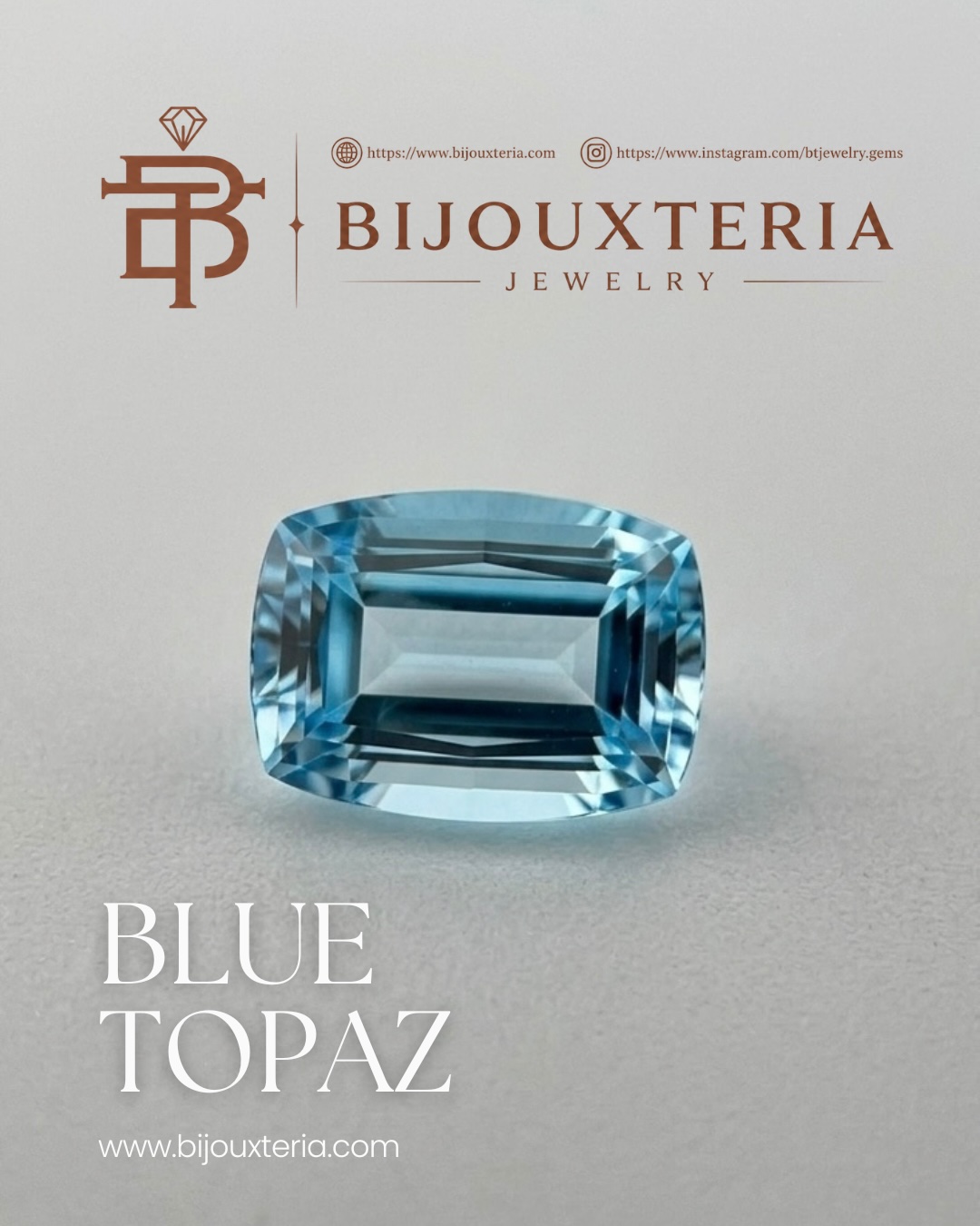 5.16-Carat Certified Natural Blue Topaz - Luminous Blue Cushion Cut from Madagascar (GFCO Swiss Certified)