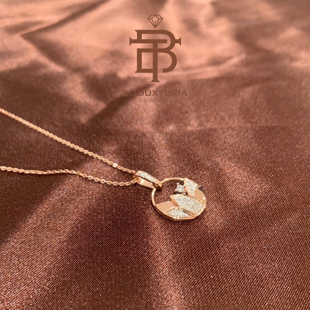 Pink Gold / Rose Gold Diamond Pendant - Customizable