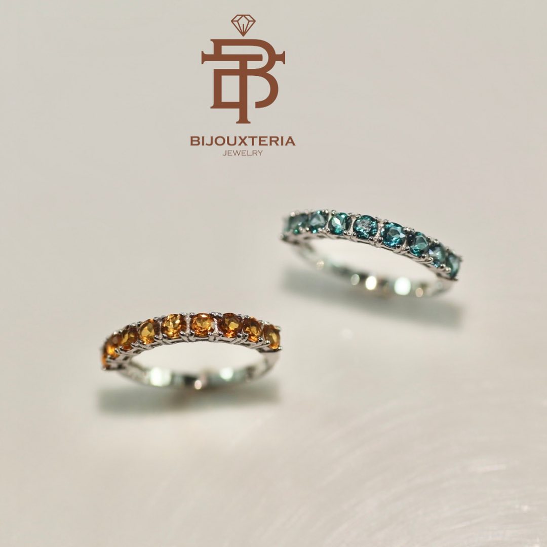 Premium 9-Stone Gemstone Eternity Band
