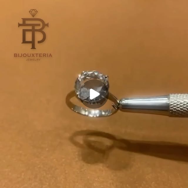 Minimalist Large Round Diamond/White Topaz Solitaire Band
