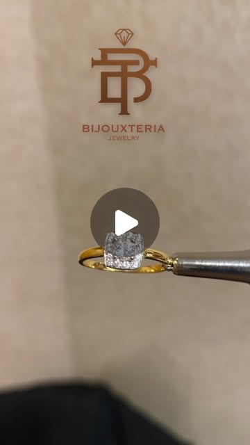 Two-Tone Cushion Halo Solitaire Ring