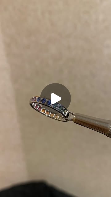 Luxurious Handcrafted Rainbow Gradient Band - Elegant Multi-Color Sapphire & Fancy Fine Gemstone Ring