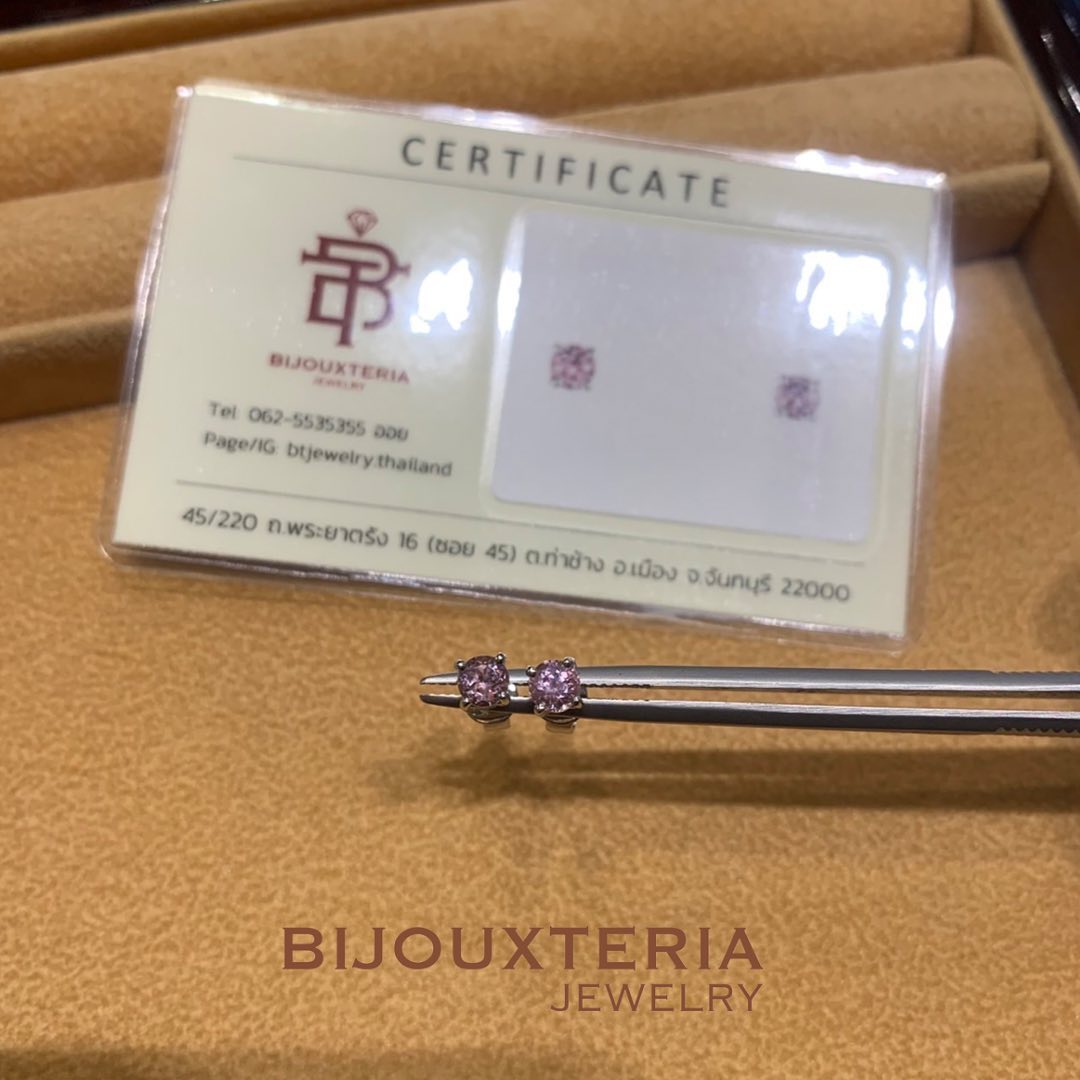 Classic Solitaire Pink Gemstone Stud Earrings
