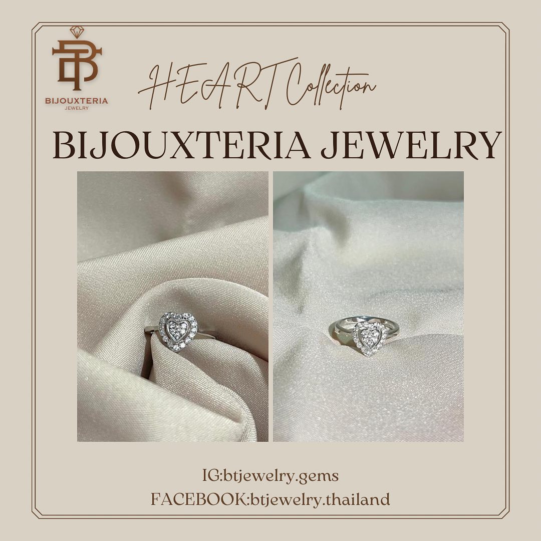 Classic Heart Zircon Mosaic Cluster Ring