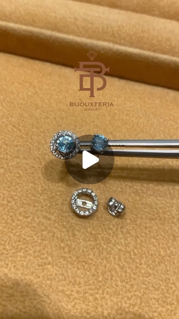 Convertible Blue and White Zircon Halo Earrings