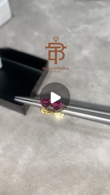 Classic Heart-Cut Pink Gemstone Stud Earrings