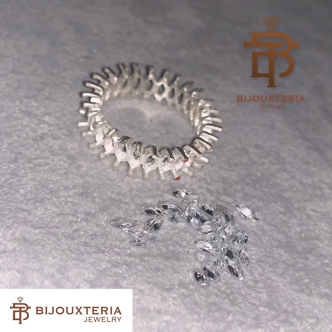 Marquise Gemstone Eternity Ring