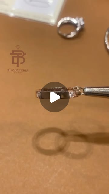 Screw Motif Wedding Band with Diamond Accent